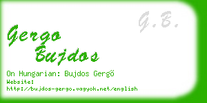 gergo bujdos business card